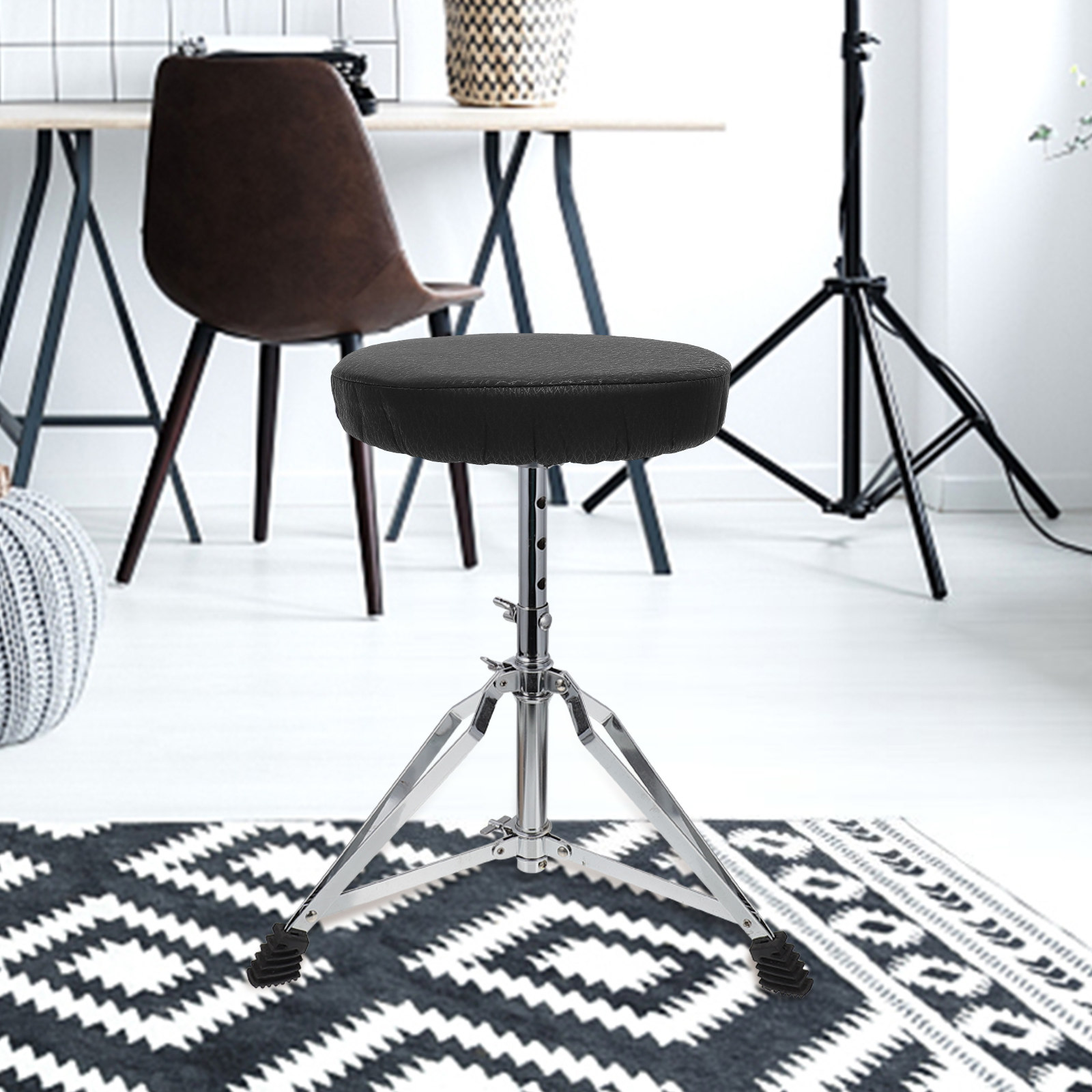 Home Bar Stools - Чехол для круглого стула, черный, эластичный,