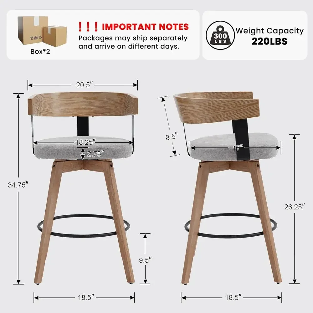 Комплект из 2 серых барных сту – обзор и цена Home Bar Stools